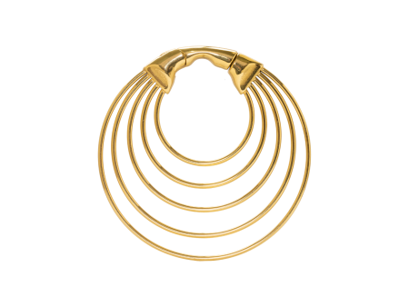 PÊNDULO CLICKER AÇO PVD GOLD 5 ARGOLAS – 6MM