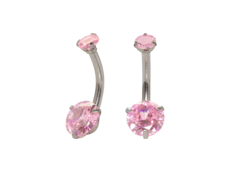 BANANA BELL TITÂNIO R/I CIRCULAR C/ ZIRCÔNIA – ROSA
