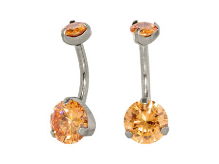 BANANA BELL TITÂNIO R/I C/ ZIRCÔNIA – CHAMPAGNE
