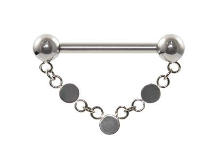 MAMILO TITÂNIO PUSH PIN CORRENTE C/ ESFERAS FLAT