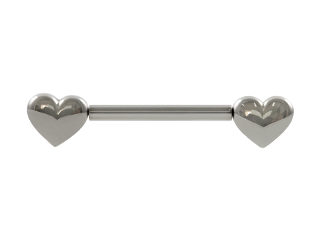 MAMILO TITÂNIO PUSH PIN CORAÇÃO LISO