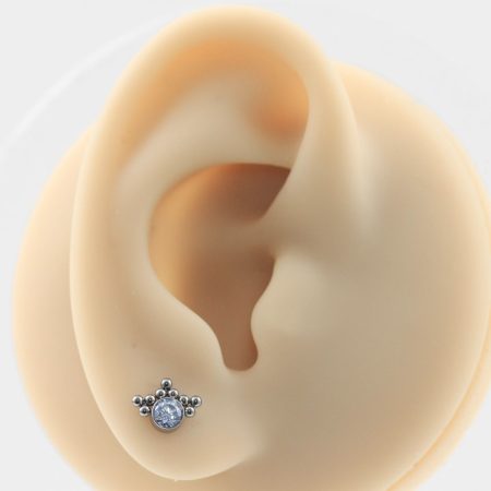 LABRET TITÂNIO R/I INDIANO C/ PEDRA