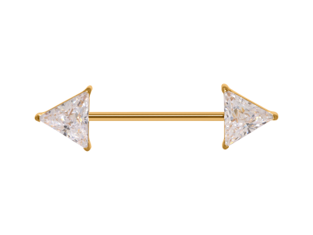 MAMILO TITÂNIO PVD R/I TRIÂNGULO C/ ZIRCÔNIA – 1.2 X 16MM