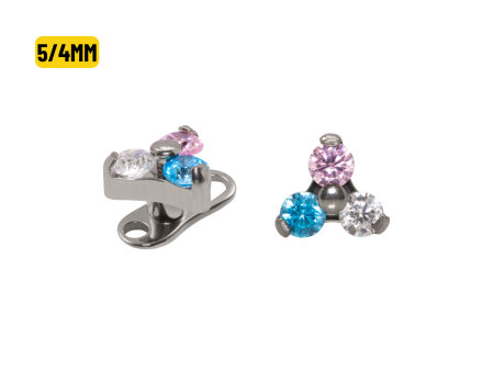 MICRODERMAL TITÂNIO TRINITY C/ ZIRCÔNIA ROSA / AZUL – 5/4MM