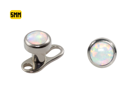 MICRODERMAL TITÂNIO C/ OPALA BOREAL – 5MM