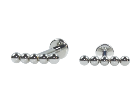 LABRET TITÂNIO R/I CLUSTER 5 ESFERAS MOD2