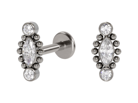 LABRET TITÂNIO R/I INDIANO DETALHE OVAL