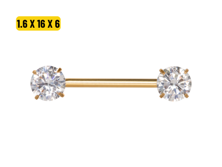 MAMILO TITÂNIO PVD R/I C/ ZIRCÔNIA – 1.6 X 16 X 6/6MM
