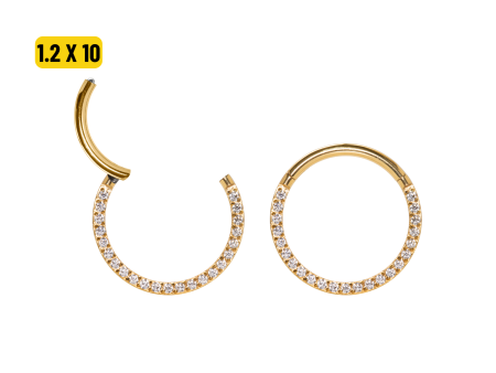 SEGMENTO CLICKER TITÂNIO PVD FRONTAL CRAVEJADA – 1.2 X 10MM