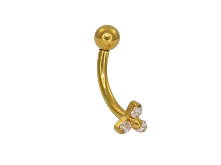MICRO CURVO TITÂNIO PVD GOLD R/I TRINITY