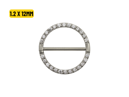 MAMILO ARGOLA CLICKER TIT CRAVEJADO ZIRCÔNIA – 1.2 X 12MM