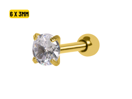 MICRO RETO PONTO DE LUZ PVD GOLD – 6 X 3MM