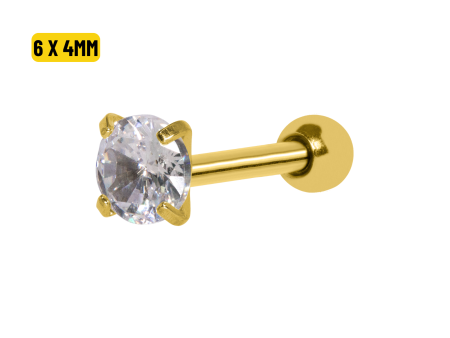 MICRO RETO PONTO DE LUZ PVD GOLD – 6 X 4MM
