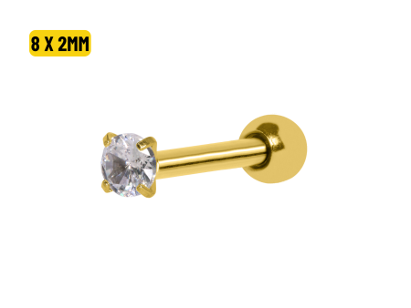 MICRO RETO PONTO DE LUZ PVD GOLD – 8 X 2MM