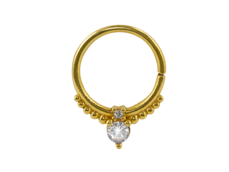 ARGOLA TORÇÃO PRATA C/ ZIRCÔNIA CA2 – BANHADO A OURO