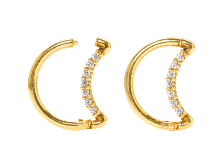 LUA PRATA CLICKER CRAVEJADA ART10 – BANHADO A OURO