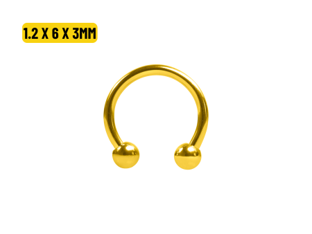 FERRADURA PVD GOLD – 1.2 X 6 X 3MM