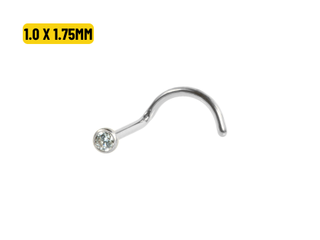 NOSTRIL AÇO C/ ZIRCÔNIA CRAV. INGLESA – 1.0 X 1.75MM