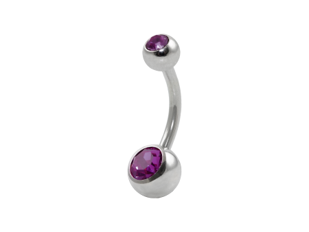 BANANA BELL AÇO C/ STRASS 2 PEDRAS –  MARSALA