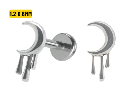 LABRET TITÂNIO PUSH PIN LUA – 1.2 X 6MM