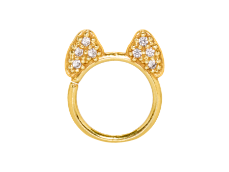 ARGOLA ORELHA DE GATINHO PRATA CA11 – BANHADO A OURO