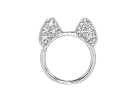 ARGOLA ORELHA DE GATINHO PRATA CA11 – PRATA