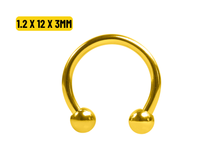 FERRADURA PVD GOLD – 1.2 X 12 X 3MM