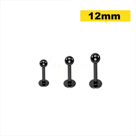 LABRET TITÂNIO PVD BLACK 1.2 X 12 X 3MM