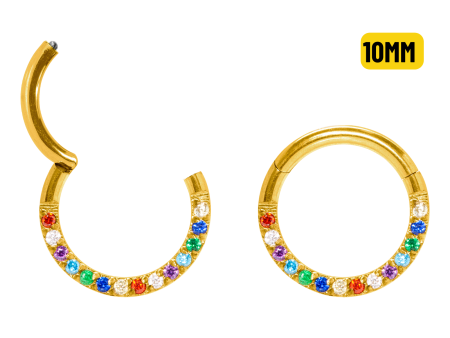 SEGMENTO CLICKER AÇO PVD GOLD FRONTAL MULTI COLORS – 10MM