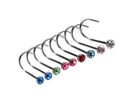 NOSTRIL AÇO C/ STRASS – AZUL CLARO