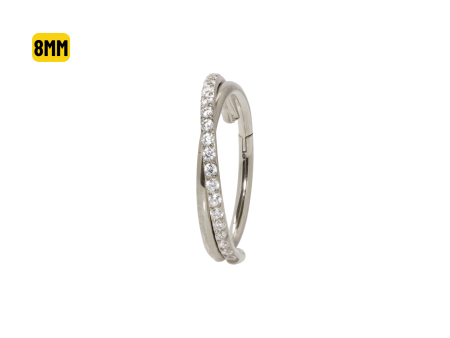 SEGMENTO CLICKER TITÂNIO INFINITO C/ PEDRA – 8MM