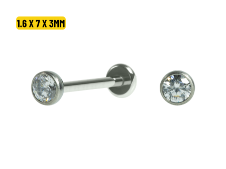 LABRET TITÂNIO PONTO DE LUZ PUSH PIN – 1.6 X 7 X 3MM