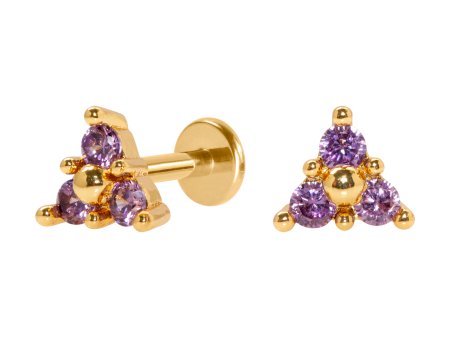 LABRET TRINITY C/ PEDRA LILÁS – BANHADO A OURO