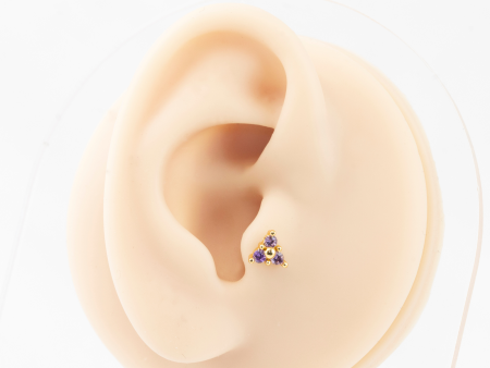 LABRET TRINITY C/ PEDRA LILÁS – BANHADO A OURO