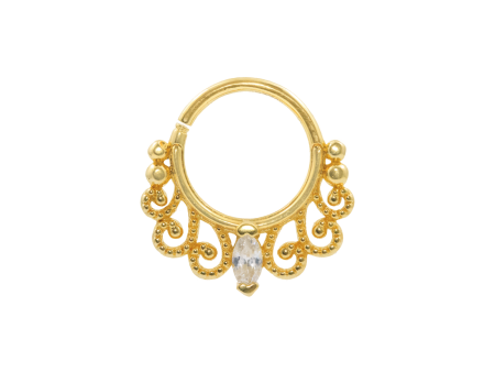 ARGOLA TORÇÃO INDIANA P89 – BANHADO A OURO