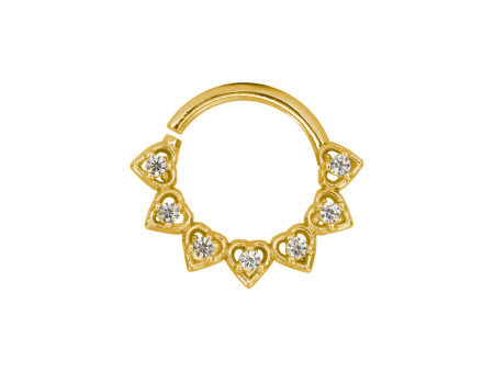 ARGOLA TORÇÃO CORAÇÃO P87 – BANHADO A OURO