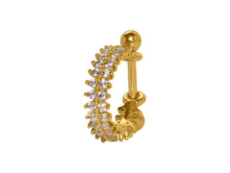 SEMI ARGOLA P129 – ZIRCÔNIA / BANHADO A OURO