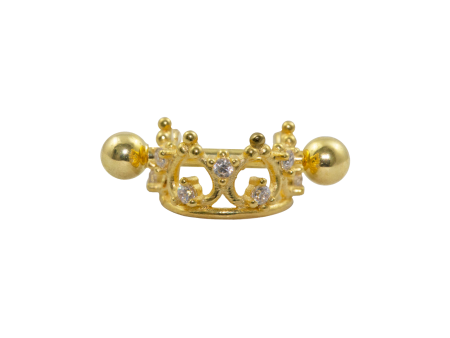 SEMI ARGOLA COROA  P14 – BANHADO A OURO