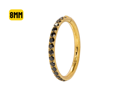 SEGMENTO CLICKER AÇO PVD C/ ZIRCÔNIA BLACK – 1.2 X 8MM