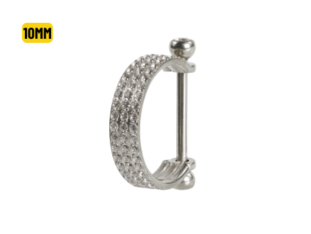 SEMI ARGOLA C/ BARRA AÇO R/I 3 FILEIRAS CRAVEJADAS – 10MM