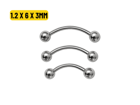 MICRO CURVO TITÂNIO NATURAL 1.2 X 6 X 3MM