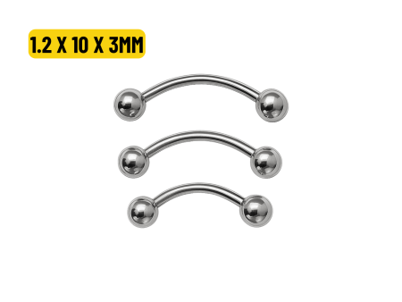 MICRO CURVO TITÂNIO NATURAL 1.2 X 10 X 3MM