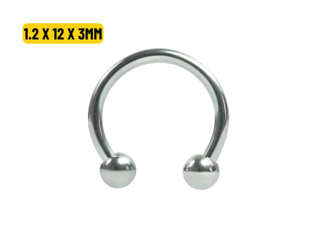 FERRADURA TITÂNIO NATURAL – 1.2 X 12 X 3MM