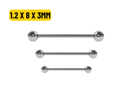 MICRO RETO TITÂNIO NATURAL – 1.2 X 8 X 3MM