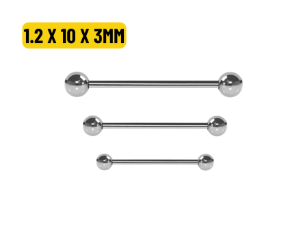 MICRO RETO TITÂNIO NATURAL – 1.2 X 10 X 3MM