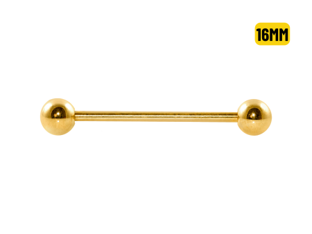 BARBELL PVD GOLD – 1.6 X 16 X 5MM