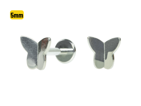 LABRET TITÂNIO R/I MINI BORBOLETA – 5MM