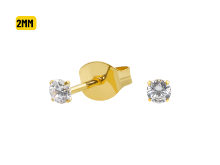 PAR BRINCO TITÂNIO PVD C/ ZIRCÔNIA – 2MM