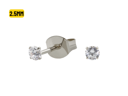 PAR BRINCO TITÂNIO C/ ZIRCÔNIA – 2.5MM