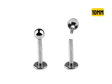 LABRET TITÂNIO NATURAL R/INTERNA 1.2 X 10 X 3MM